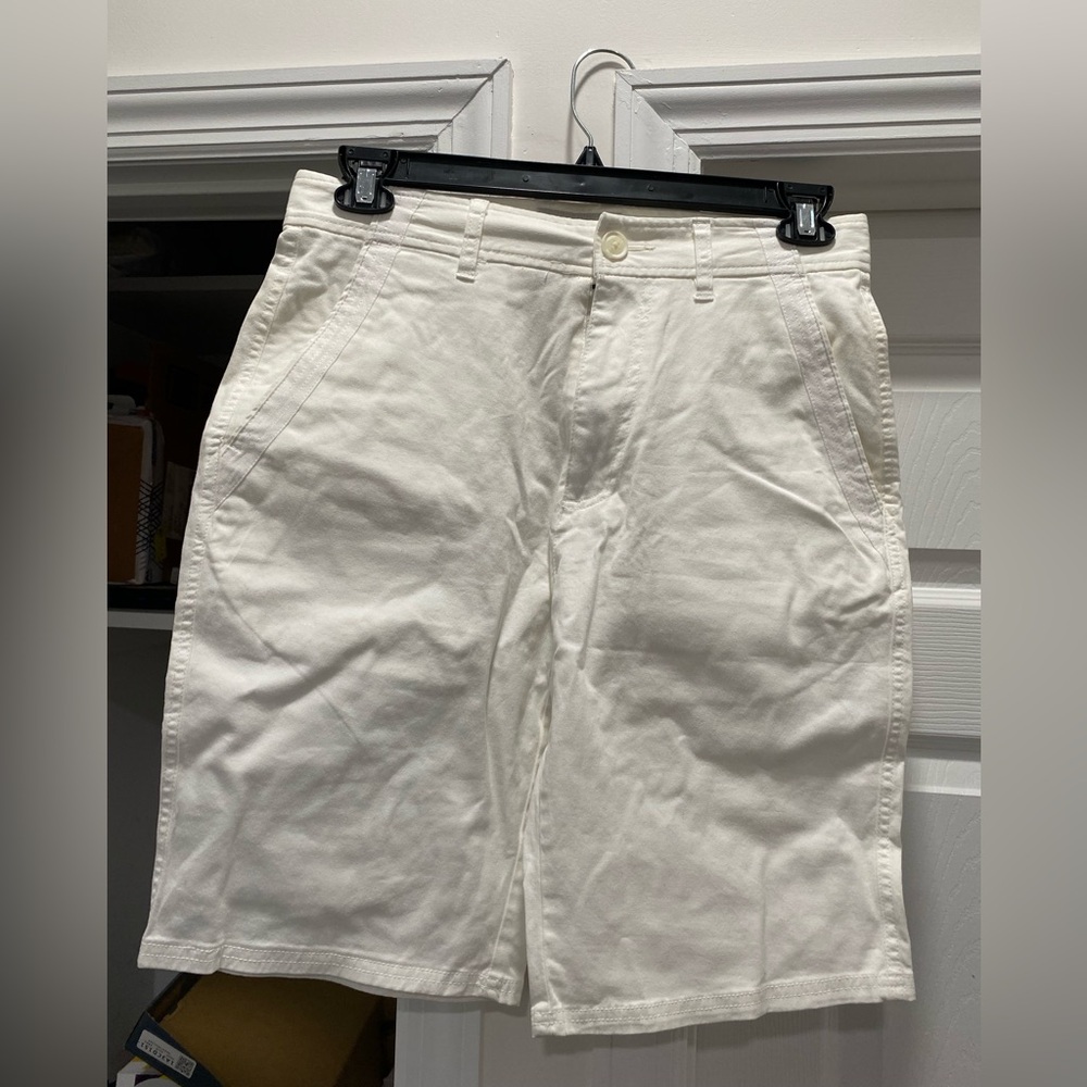 Sun + Stone White Flat Front Men Shorts